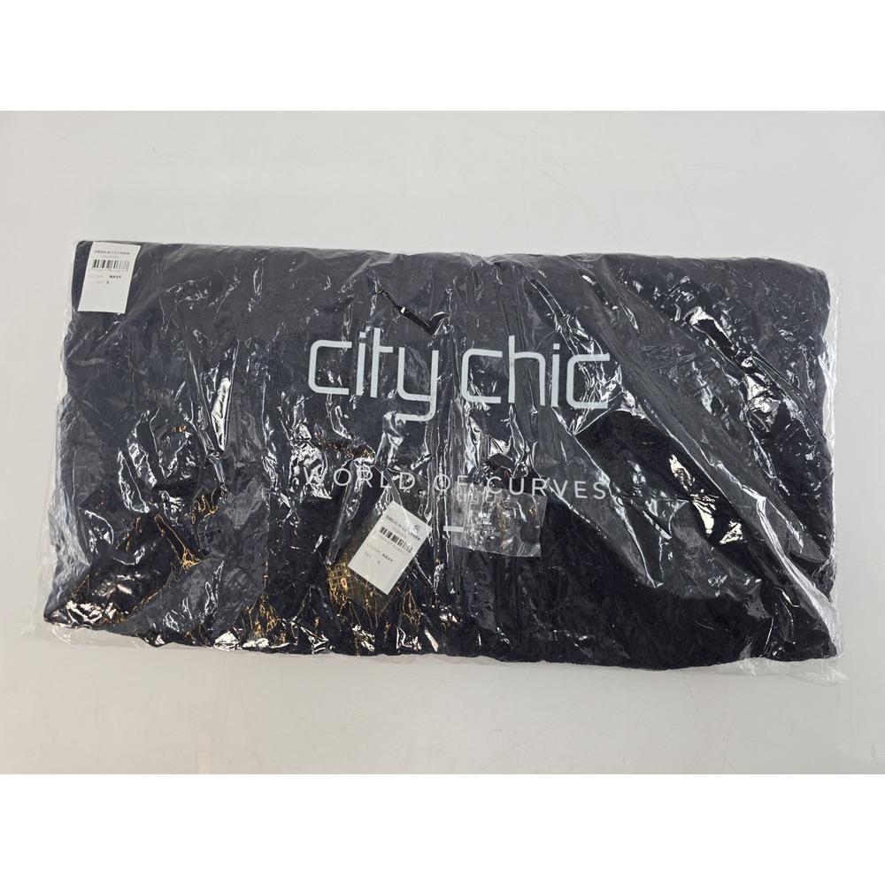 NEW WITH TAGS City Chic Dress Hi Lo Lover Navy Blue Dress - Size S/16 - Picture 2 of 11